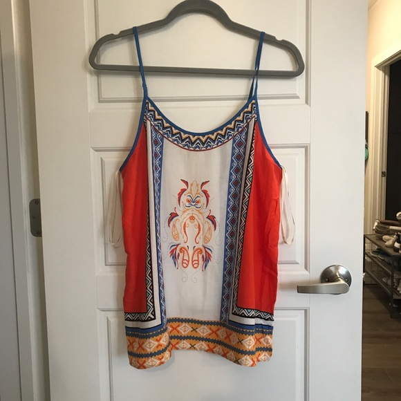 Patterned Adjustable Tank Top - Picture 2 of 5